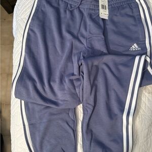 Adidas Women's Lavender Joggers with White Accents